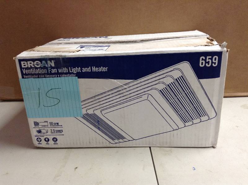 Broan Ventilation Fan with Light and Heater