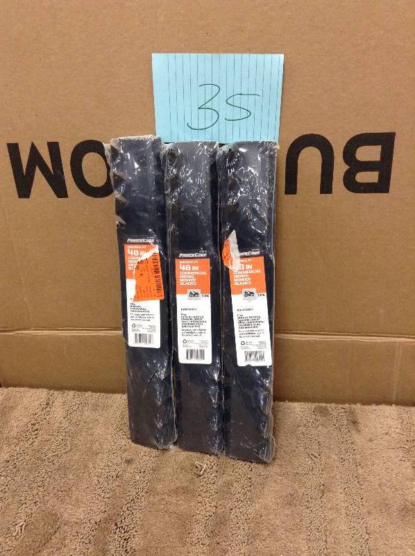 Lot of 3 Power Care Universal 48 Commercial Riding Mower Blades