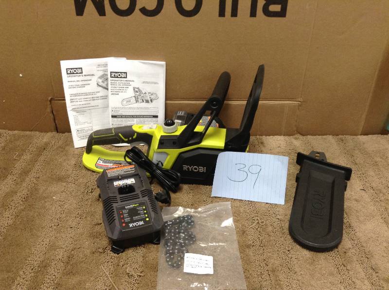 Ryobi ZRP547 10 in. One Plus 18-Volt Lithium Cordless Chainsaw with Battery and Charger