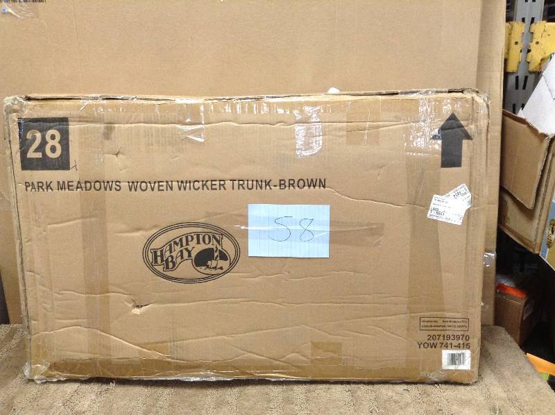 Park Meadows Woven Wikcer Trunk Brown