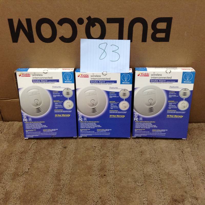 Lot of 3 Kidde Wirelesss Intterconected Ssmoke Alarms