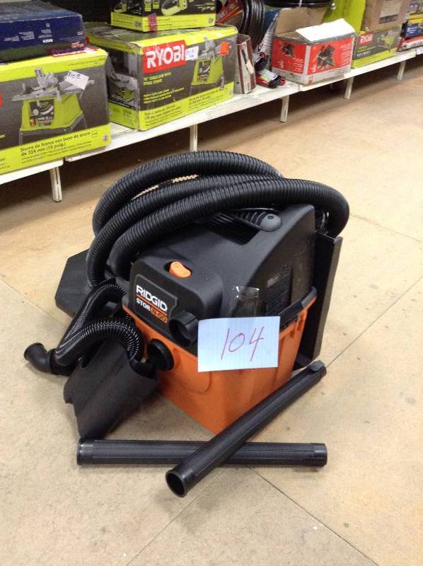 RIDGID Stor-N-Go 5 Gal. 5.0-Peak HP Wet Dry Vac Model#  WD5500  open box never used