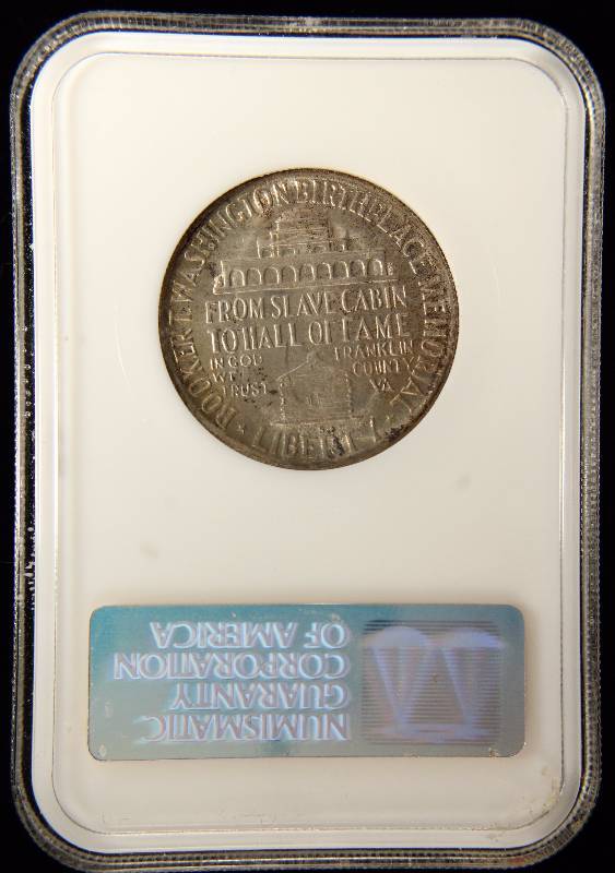 1946-S BOOKER T WASHINGTON SILVER HALF DOLLAR COMMEMORATIVE MS64 NGC NICELY TONED
