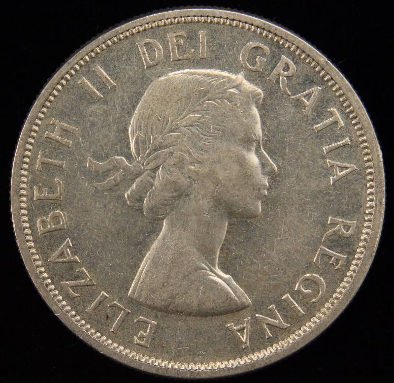 1958 CANADA BRITISH COLUMBIA SILVER DOLLAR XF