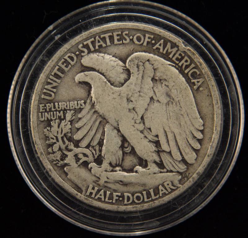 1937 WALKING LIBERTY SILVER HALF DOLLAR IN AIRTITE HOLDER