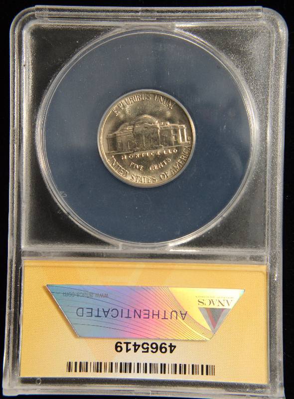 1957-D JEFFERSON NICKEL MS65 ANACS