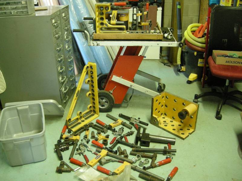 lot 208 image: Demmeler Welding Clamping System on Rolling Cart