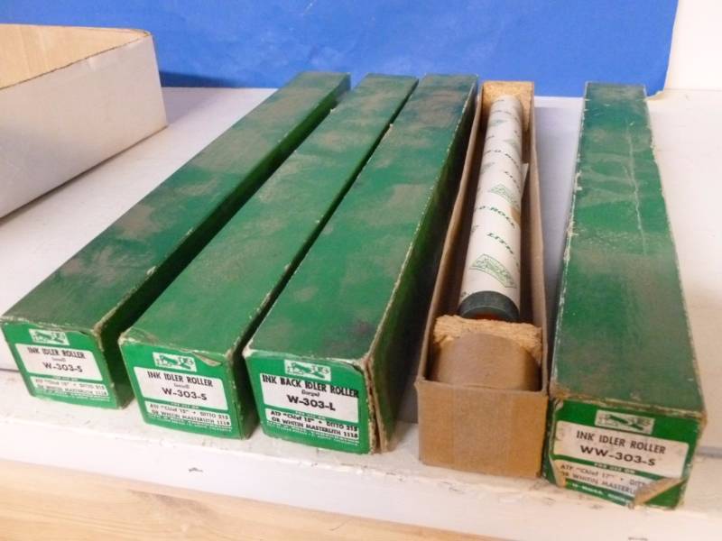 lot 54 image: Vintage Printing Press Ink Rollers