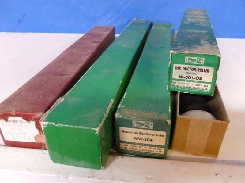lot 56 image: Vintage Printing Press Ink Rollers