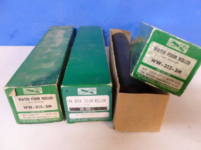 lot 59 image: Vintage Printing Press Ink Rollers