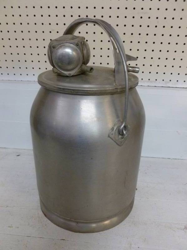 lot 110 image: Vintage Milker Can