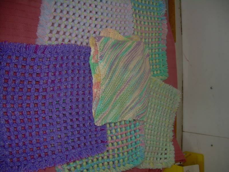 HAND MADE PLACE MATTS AND DISH CLOTHS
