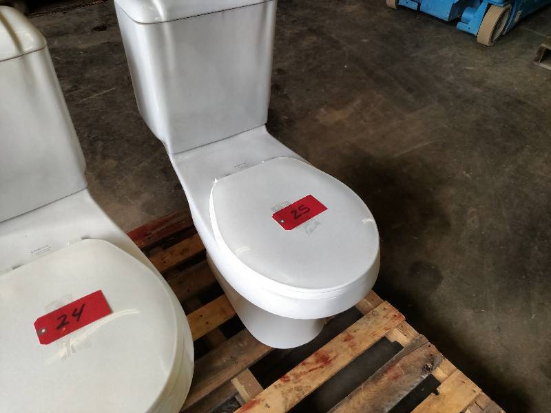 lot 25 image: Sterling Dual Flush Toilet, Recentl...