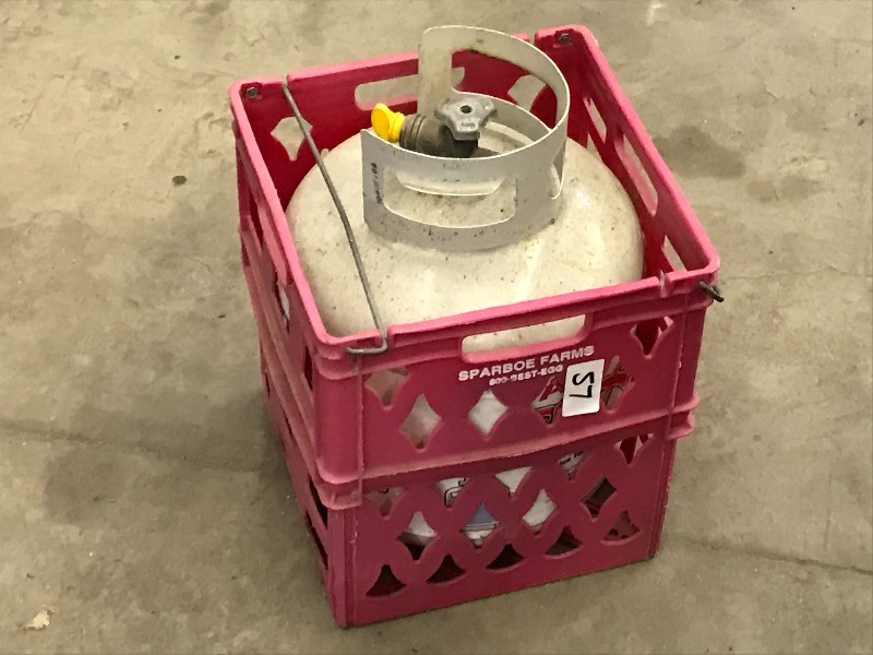 lot 57 image: 20# LP Tank With Carry Crate ...