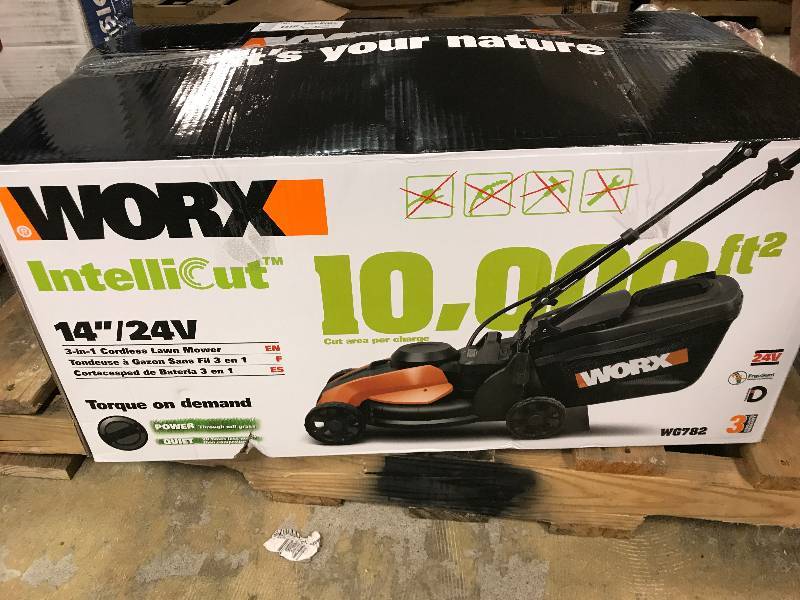 lot 6 image: WORX Intellicut 14 24V Cordless 3-in-1 Lawn Mower