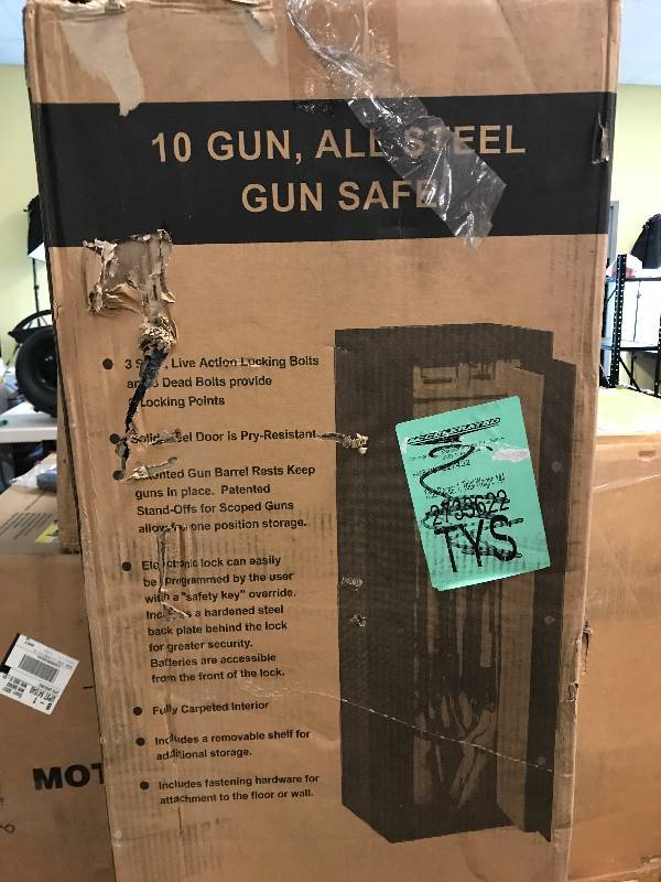 lot 12 image: Stack-On 10-Gun Safe With Electronic Lock - Black