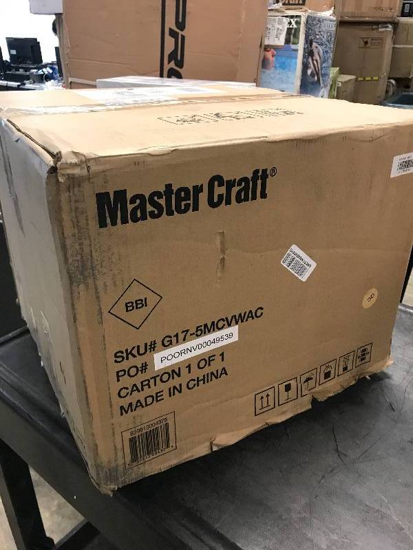 lot 40 image: Master Craft 5000 BTU Mechanical Window Air Conditioner - White