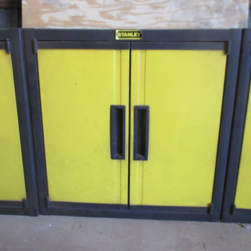 lot 31 image: (3) Stanley Storage Cabinets