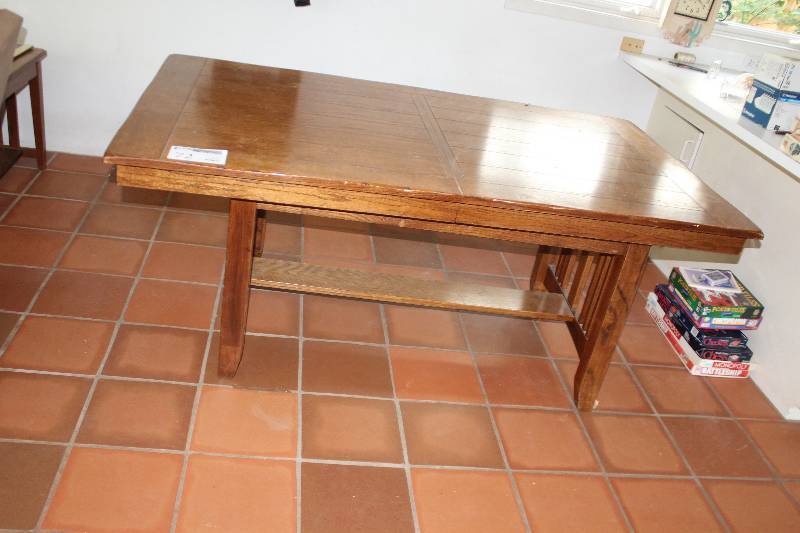 lot 72 image: Wood Dining Table
