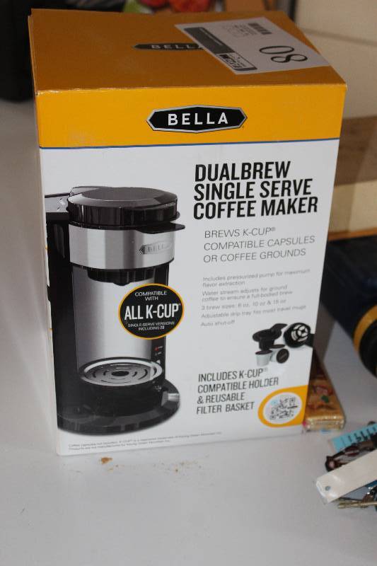 lot 80 image: Bella Dualbrew Single Serve Coffee Maker