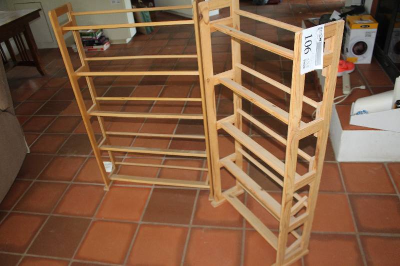 lot 106 image: Lot of (2) Wood Media Holders