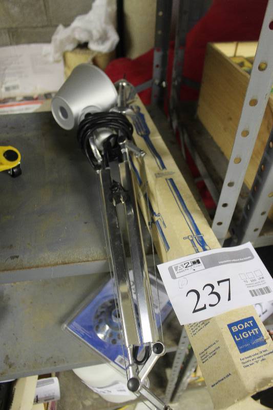 lot 237 image: Lot of (2) Boat Light, Extendable Table Clamp Lamp