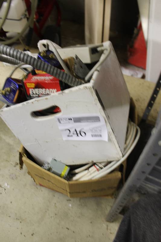lot 246 image: Romex Simpull 142 250 ft. Roll, Conduit Pipe, Eveready Batteries, And More