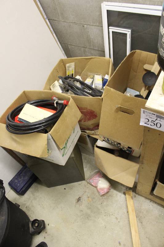 lot 250 image: Lot of (6) Boxes of Misc Hardware, Hydraulic Lines, And More
