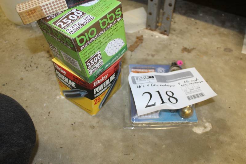 lot 218 image: BBs, CO2 Cartridges, Life Vest CO2 Recharge