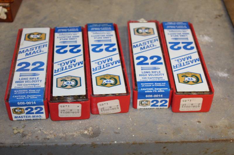 lot 209 image: Lot of (Approximately 500) Rounds of Master Mag .22 Ammo