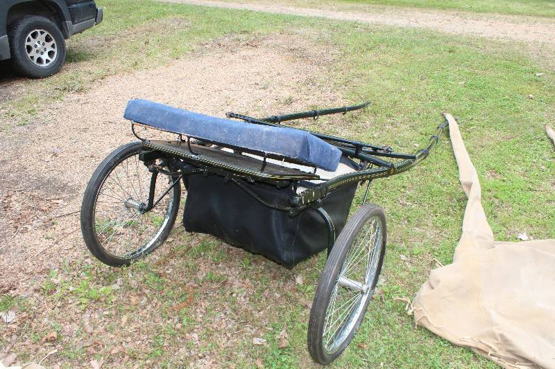 Vintage Houghton Sulky Co. Horse Buggy Pull Cart The Jogger w/ Cover