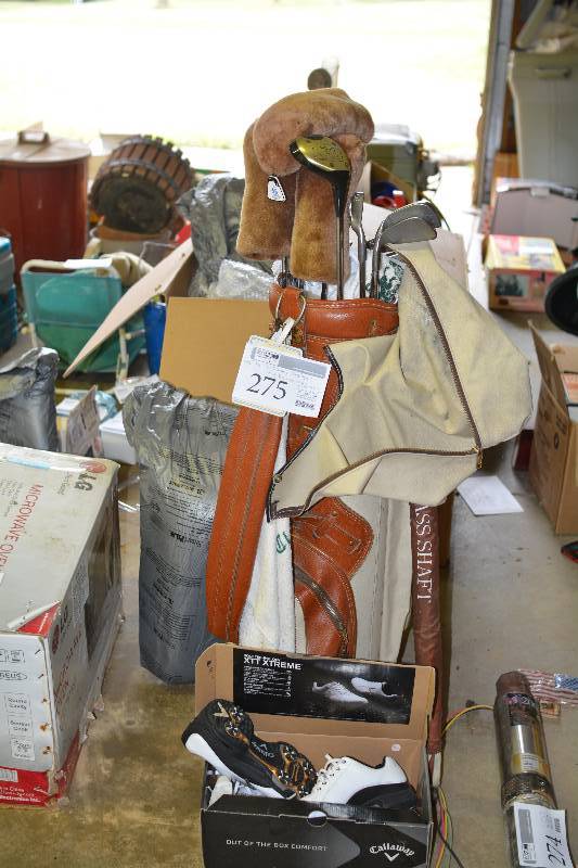 lot 275 image: Golf Equipment Includes Size 9M Callaway Shoes, Ping Clubs w Bag
