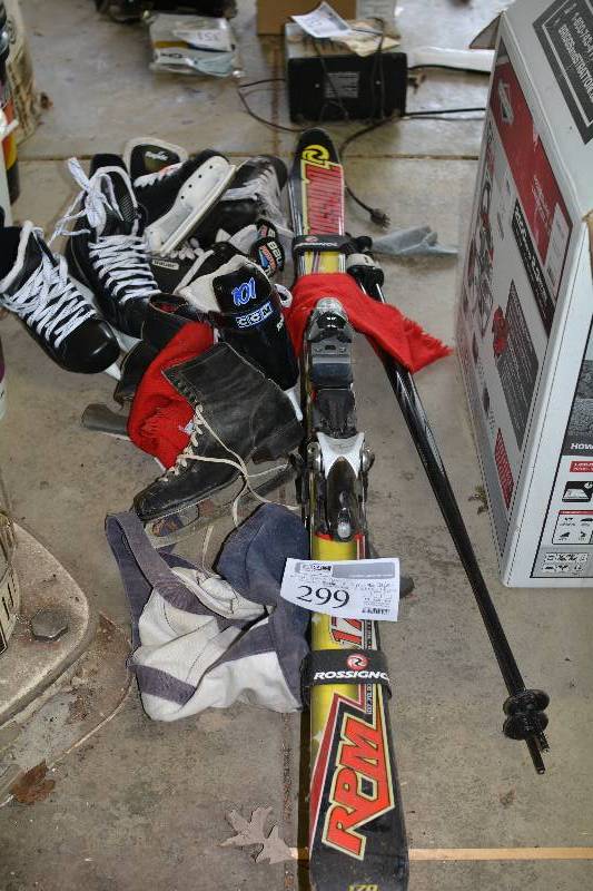 lot 299 image: Winter Sports Equipment Includes 3-Pair Ice Skates, 1-Rosignal Ski Speedset, 2-Ice Hockey Skates, 1-Figure Skates