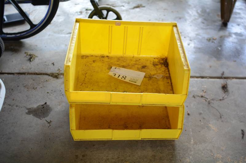 lot 318 image: 2-Bin Plastic Storage Bins