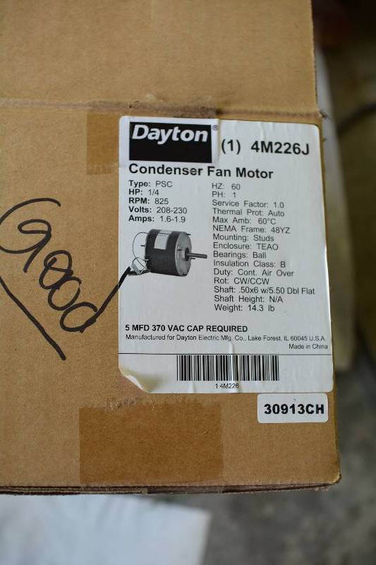 lot 353 image: Dayton Condenser Fan Motor