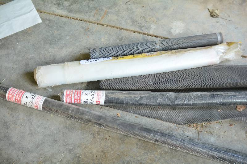 lot 355 image: Lot of (5) Rolls Insect Screen, Plastic Sheet