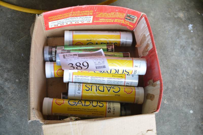 lot 389 image: Lot of (11) Multi-Purpose Grease Tube Containers
