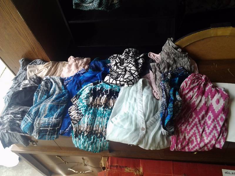 Large Lot Of Dress Tops Size SM