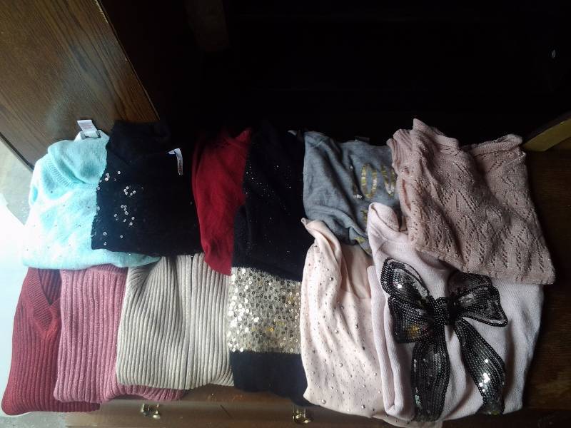 Assorted GlitterSequin Sweaters Size SM