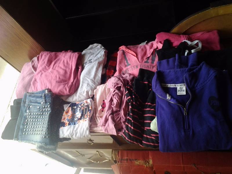 Box Lot Of Victorias SecretPink Apparel Size SM
