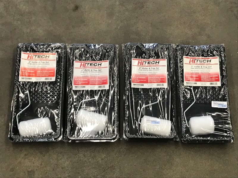 (4) New 3 Paint Roller & Tray Sets...
