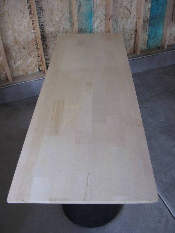 lot 38 image: Double Metal Base Rectangular Table