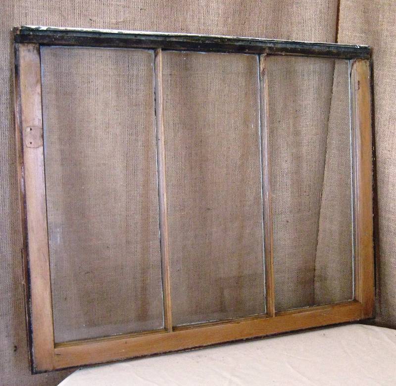 lot 15 image: (2) Vintage 3 Panel Window Sashes