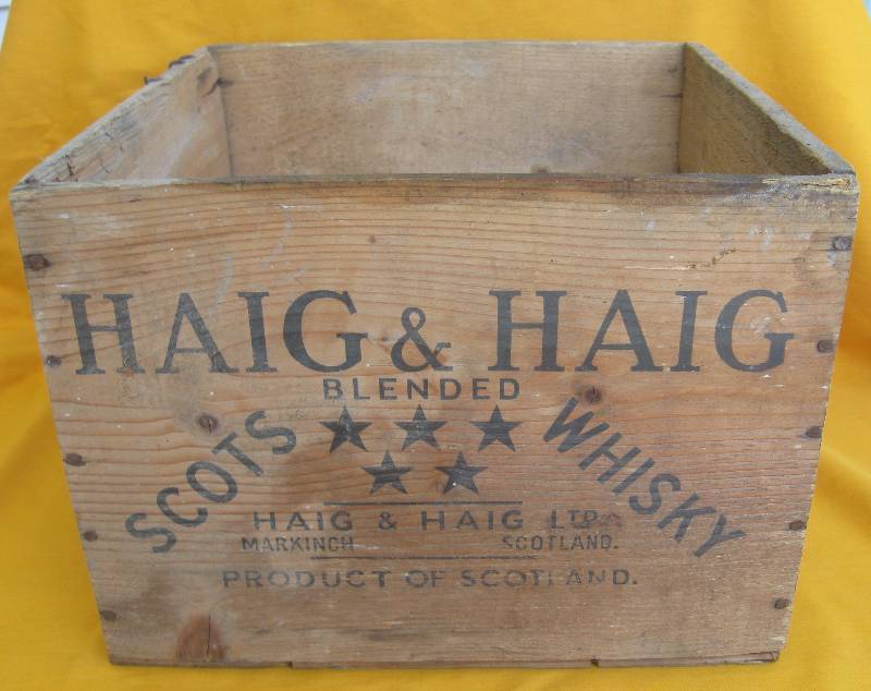 lot 46 image: Vintage, Military, Wooden Ammunition Box & Wood Liquor Crate