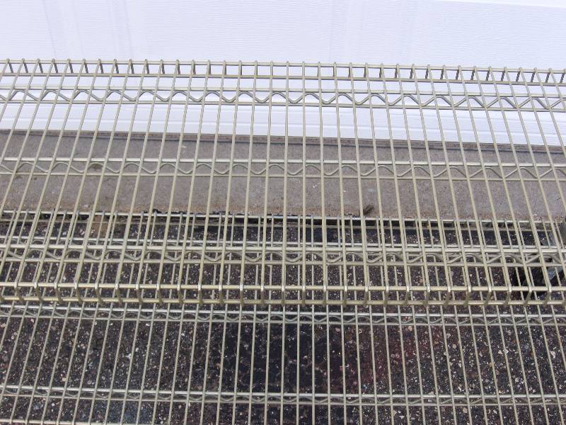 lot 50 image: Sturdy, Rolling, Metal Wire, 2 Shelf Unit with Castors
