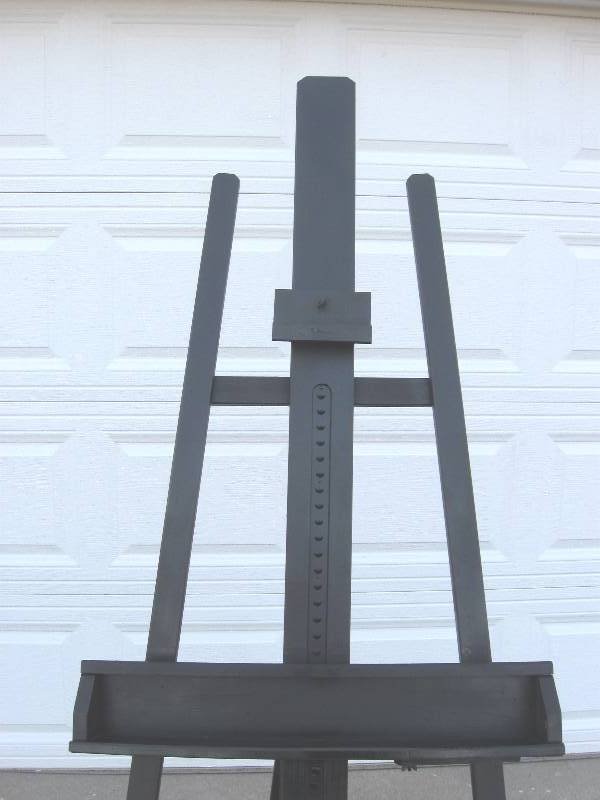 lot 60 image: Full-Size, Wooden Painting Easel - Spray Painted Black