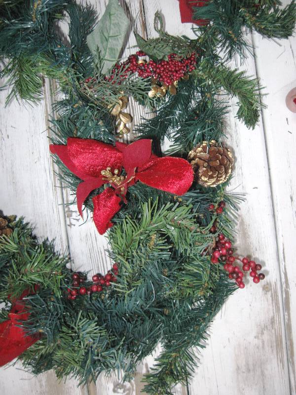 lot 77 image: 10  7.5 Christmas Garland with 20 Matching Wreath