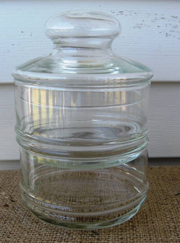 lot 103 image: Misc. Kitchen Lot  Milk Glass Spice Jars, Depression Glass 