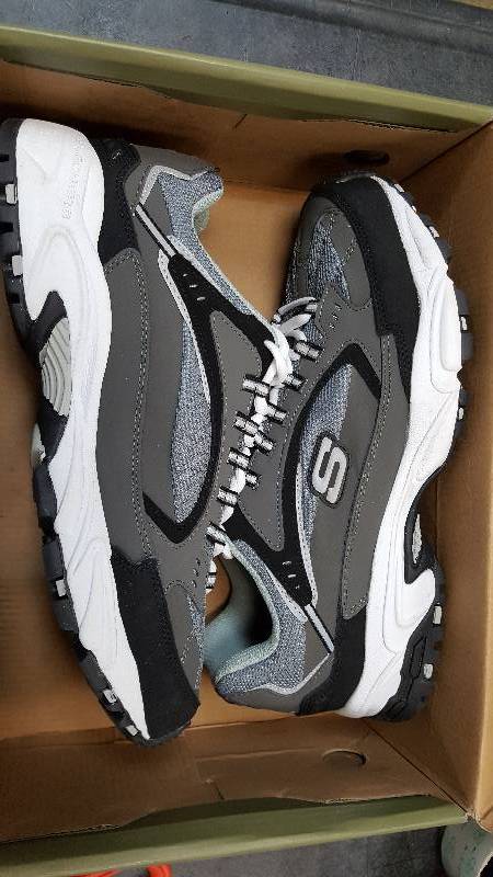 Mens Skechers Nuovo Cutback Charcoal Shoe  Shoes -&nbsp11 WIDE