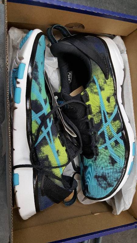 Womens ASICS Gel-Fit Sana 2 Prints Black - Blue Shoe  Shoes -&nbsp7